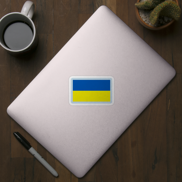 Yellow and Blue Ukrainian Flag by Scarebaby